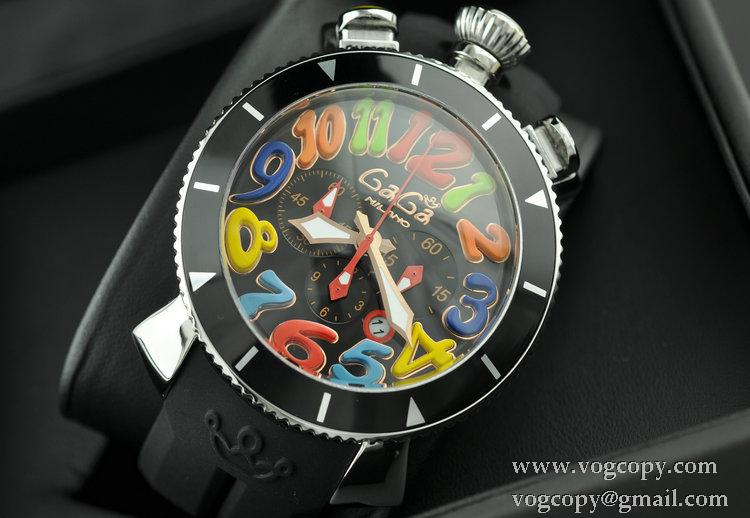 ガガミラノ腕時計GaGaMILANO時計 GaGa MILANO 腕時計 ガガ ミラノ 時計 クロノ 48MM ゴム