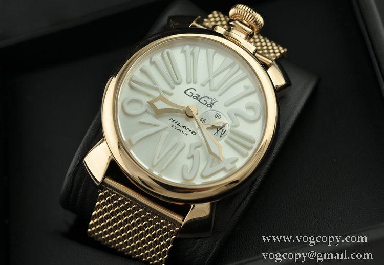 ガガミラノ腕時計 GaGaMILANO 日本製クオーツ ステンレス ベルト インデックス サファイヤクリスタル風防