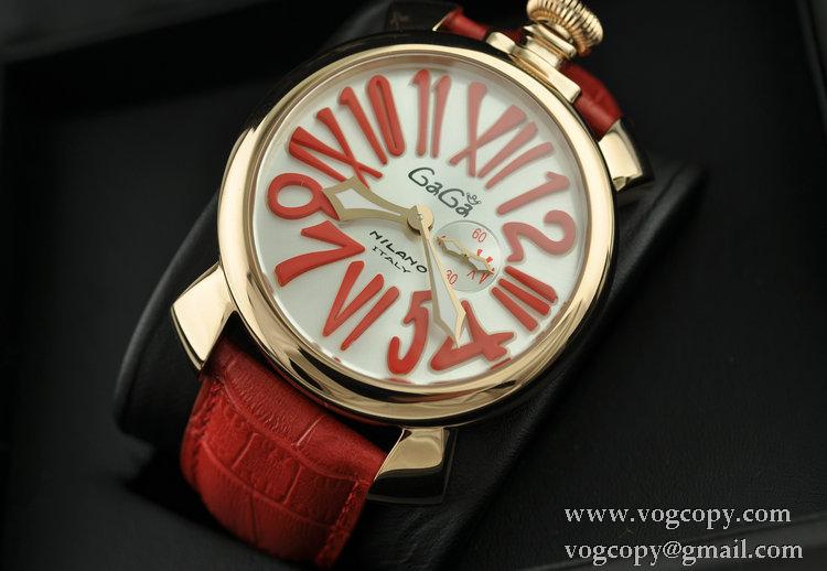 ガガミラノ腕時計 GaGaMILANO 日本製クオーツ マヌアーレ クロノ 48 SSPVD ステンレス 男性用腕時計 クォーツ