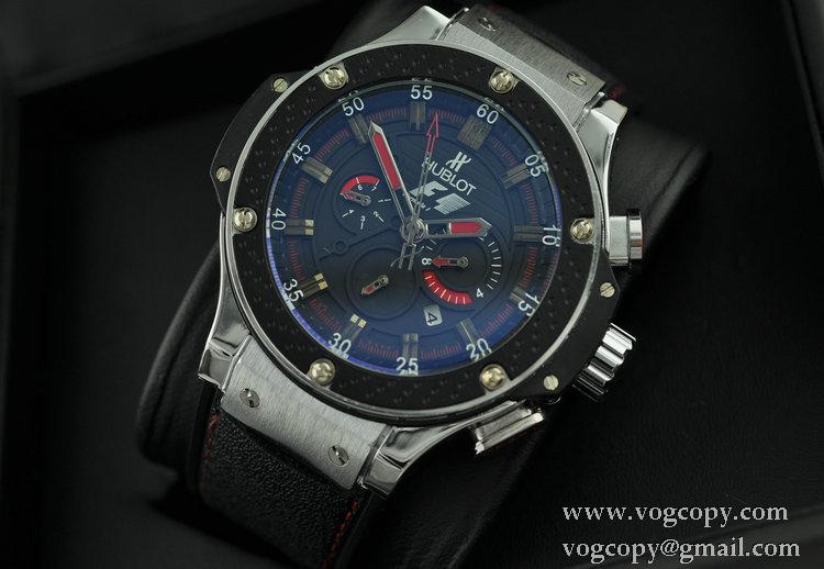 自動巻き Hublotウブロ メンズ腕時計 6針クロノグラフ日付表示 ラバー 4495mm