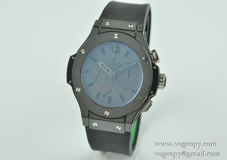 Hublot ウブロ スイスムーブメンノ7750 メンズ腕時計 自動巻き 6針 セラミック ラバー BLACK