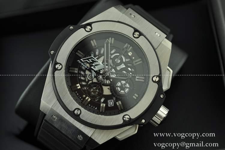 Hublotウブロ メンズ腕時計 日本製クオーツ 5針クロノグラフ 日付表示 ゴールド 448MM