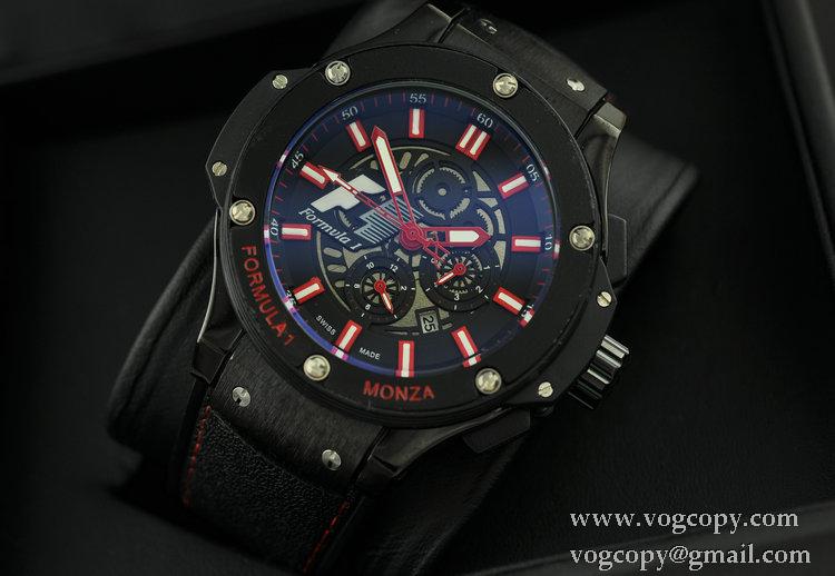 自動巻き Hublotウブロ メンズ腕時計 5針クロノグラフ 日付表示 ラバー 4529mm BLACK サファイヤクリスタル風防