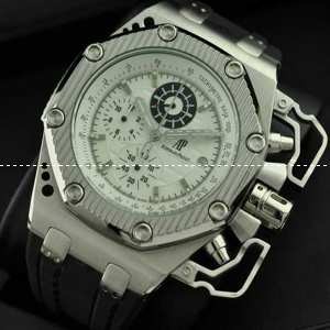 日本製クオーツ 6針クロノグラフ Audemars Piguetオーデマピゲ 腕時計 日付表示 ラバー