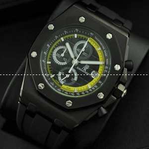 日本製クオーツ Audemars Piguetオーデマピゲ 腕時計 6針クロノグラフ 日付表示 BLACK