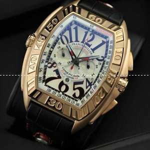 完売品　FRANCK MULLER フランクミュラー メンズ腕時計 日本製クオーツ 5針クロノグラフ ゴールド