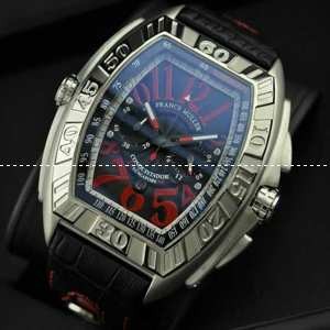 日本製クオーツ 夜光効果 FRANCK MULLER フランクミュラー メンズ腕時計 日付表示 シルバー