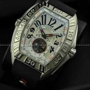FRANCK MULLER フランクミュラー メンズ腕時計 自動巻き 2針 Tourbillon 夜光効果 5020X4320mm シルバー ラバー