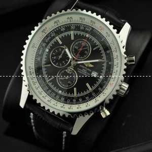ブライトリング★BREITLING　クロノグラフ メンズ腕時計　レザー