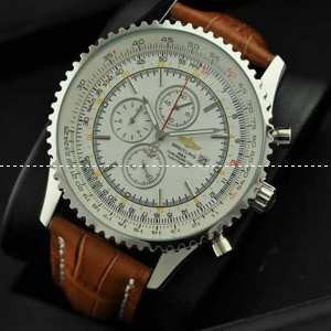 ブライトリング★BREITLING メンズ腕時計 6針クロノグラフ 日付表示 月付表示　レザー