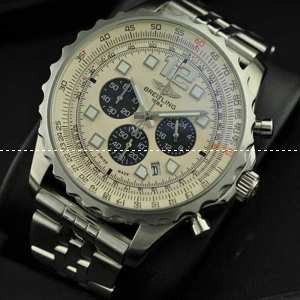 日本製クオーツVK ブライトリング★BREITLING メンズ腕時計 回転ベゼル 日付表示 夜光効果　ステンレス
