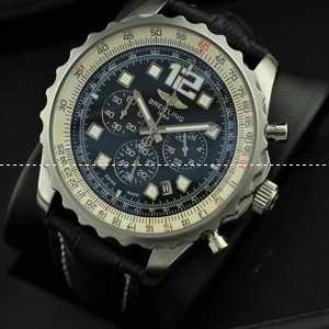 ブライトリング★BREITLING メンズ腕時計 日本製クオーツVK 日付表示 夜光効果　レザー