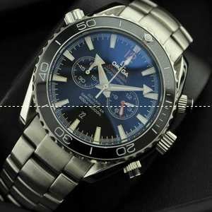 OMEGA オメガ メンズ腕時計 日本製クオーツ 6針クロノグラフ 日付表示 夜光効果 4345mm ステンレス
