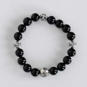 超人気美品2020春夏 CHROME HEARTS クロムハーツシルバー925 ビーズブレスレット天然石