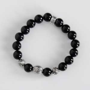 存在感◎2020春夏 CHROME HEARTS クロムハーツシルバー925 ビーズブレスレット天然石