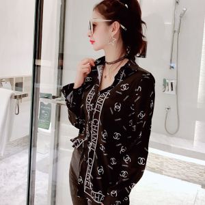 2020春夏の大注目トレンド 春夏らしい爽やかさ CHANEL シャネル 長袖 シャツ レディース 2色可選