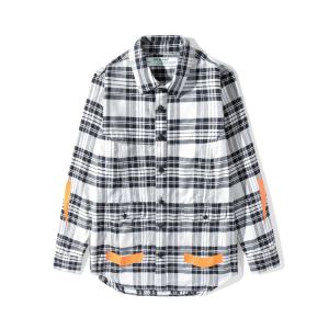 超激得高品質OffWhiteオフホワイト シャツ コピーボタンダウンシャツメンズ長袖チェックシャツカジュアルオシャレ全2色