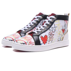 軽い履き心地Christian Louboutinルブタンコピーメンズハイカット本革スニーカーカジュアルシューズ春夏季新作