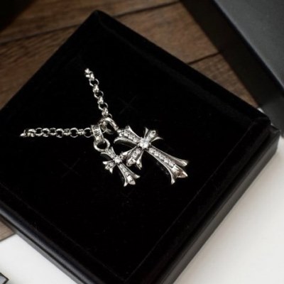 ネックレス CHROME HEARTS クロムハーツ 首胸ロゴ ネックレス 銀メッキ