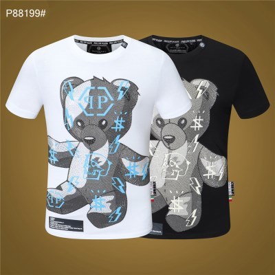 PHILIPP PLEIN フィリッププレイン 半袖Tシャツ 首胸ロゴ M*L*XL*2XL*3XL