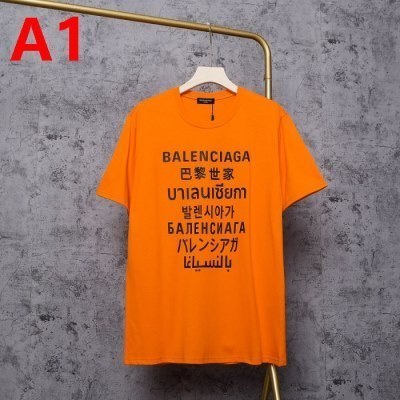 BALENCIAGA バレンシアガ 半袖Tシャツ 首胸ロゴ S*M*L*XL*2XL