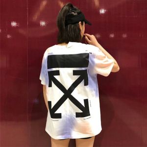 柔らかい手触りオフホワイト有名人同じアイテム半袖Tシャツ OffWhite