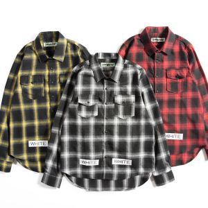 オフホワイト数量限定再入荷 3色可選 チェックシャツ大流行中 2020年秋冬シーズン OffWhite