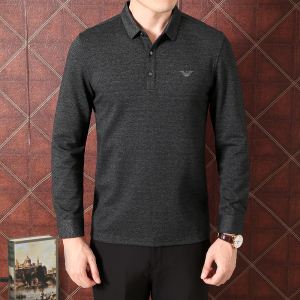 著名人も愛用したアルマーニ独創的なデザイン ARMANI 2色可選 長袖Tシャツ華やかな印象に